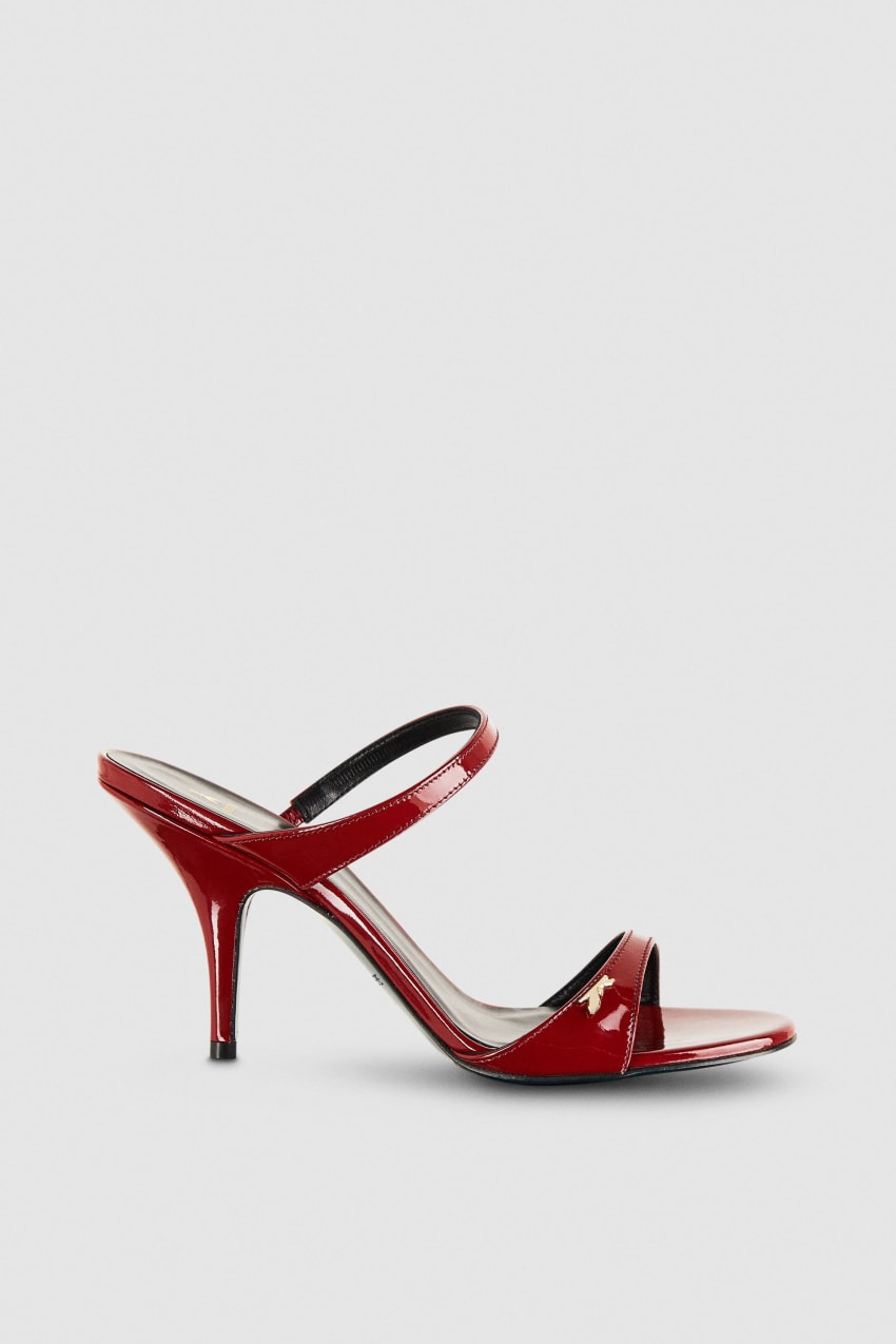 Red Patrizia Pepe Patent Leather Heeled Sandals | XWT320175