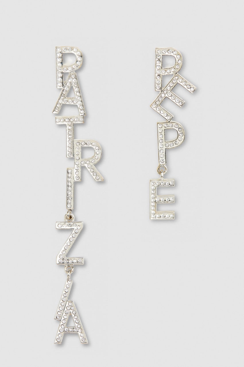 Silver Patrizia Pepe Brass And Crystal Earrings | VWH627385