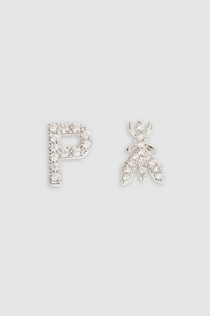 Silver Patrizia Pepe Earrings With Rhinestones | JRX643825