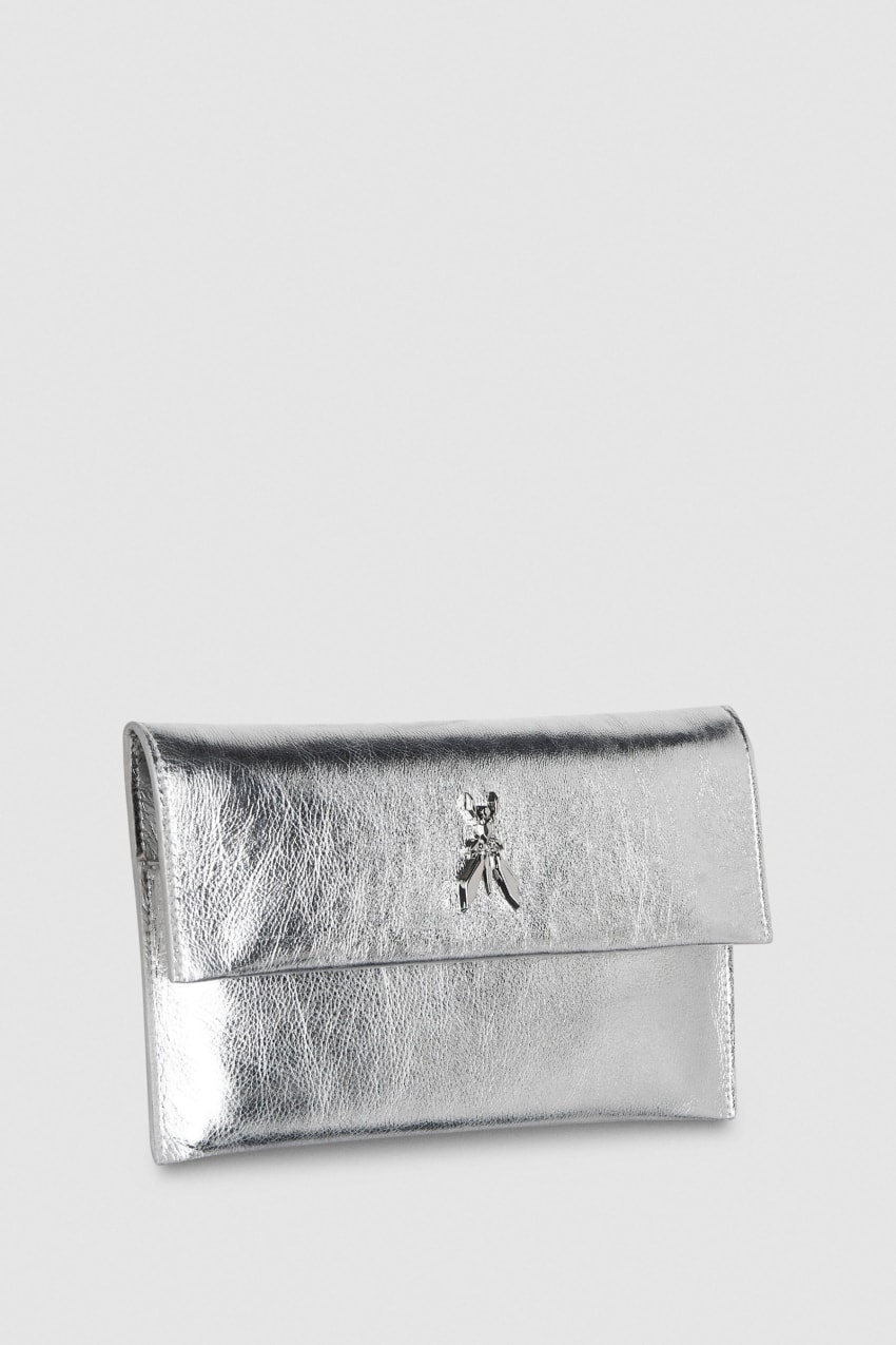 Silver Patrizia Pepe Fly Ceremony Clutch | NSD364891