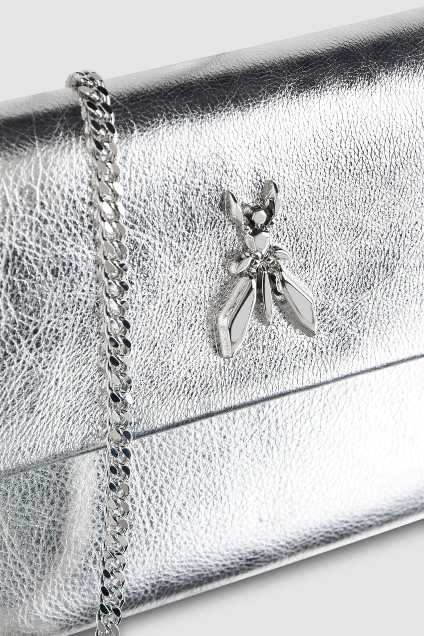 Silver Patrizia Pepe Fly Ceremony Clutch | NSD364891