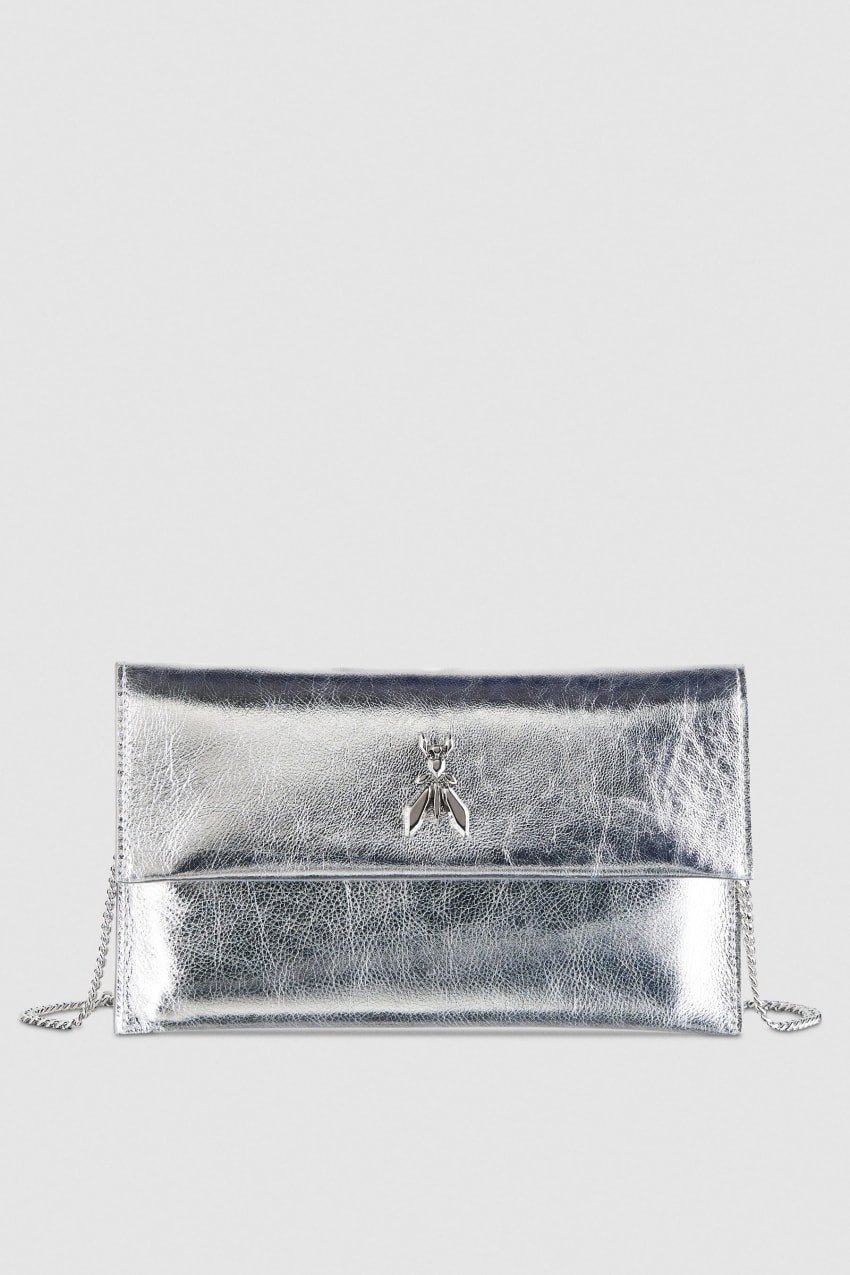 Silver Patrizia Pepe Fly Ceremony Clutch | NSD364891