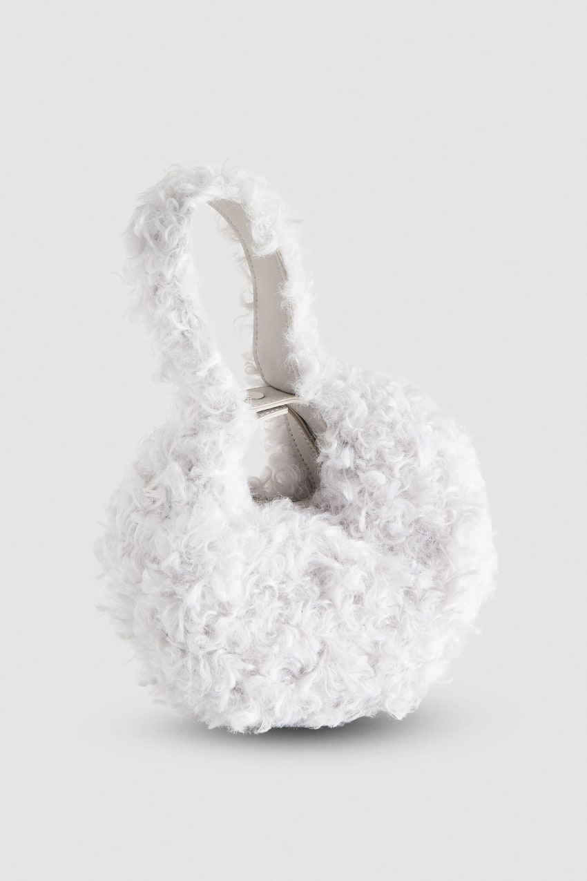 White Patrizia Pepe Bangle Bag Fluffy | OGY739651