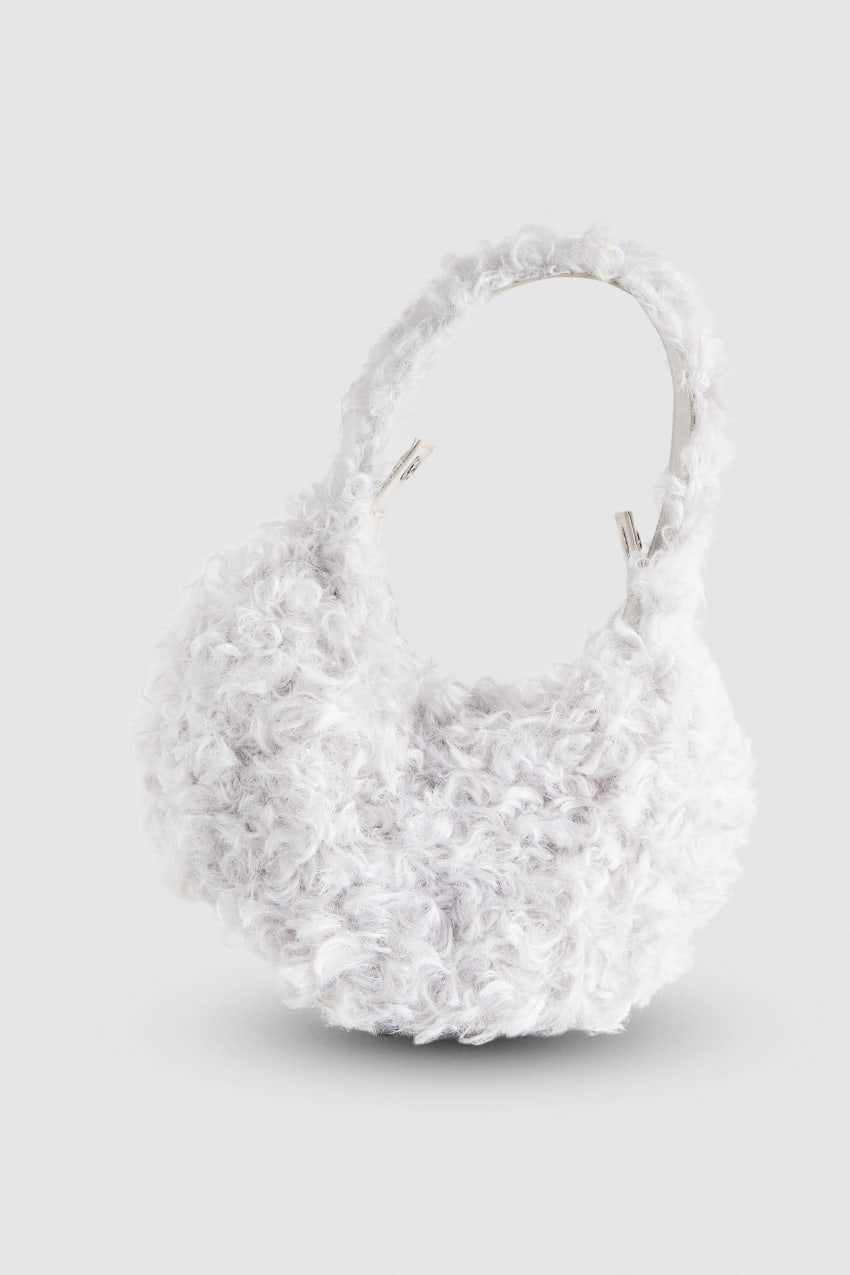 White Patrizia Pepe Bangle Bag Fluffy | OGY739651