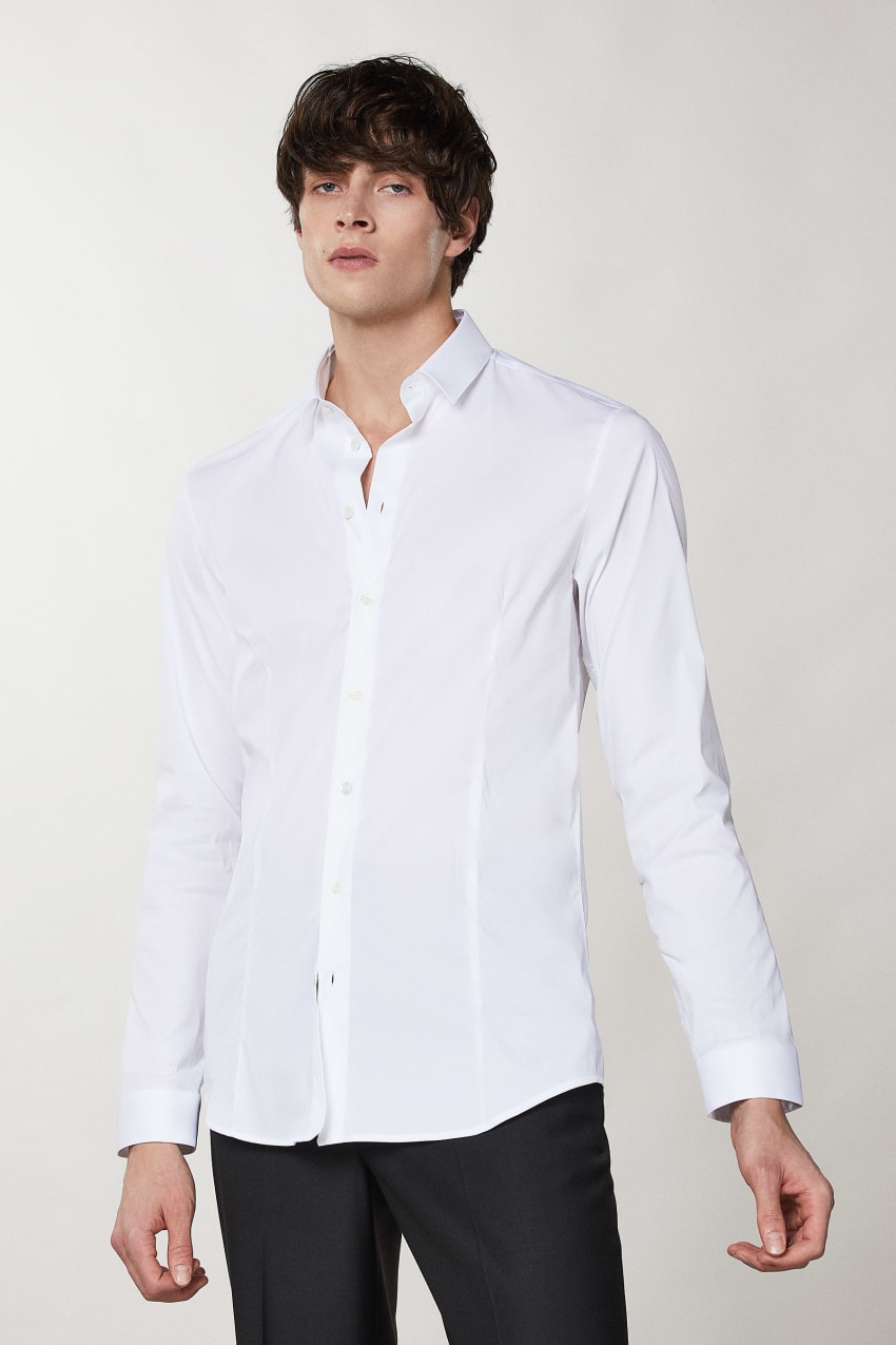 White Patrizia Pepe Cotton Poplin Shirt | WSV850917