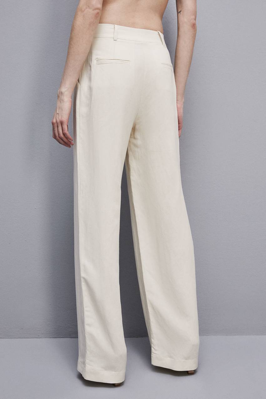 White Patrizia Pepe Essential Certified Viscose Pants | BVH612507