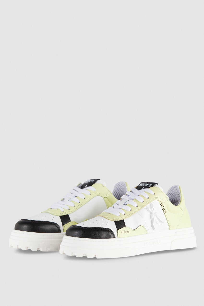 White Patrizia Pepe Leather Sneakers | EJA321078