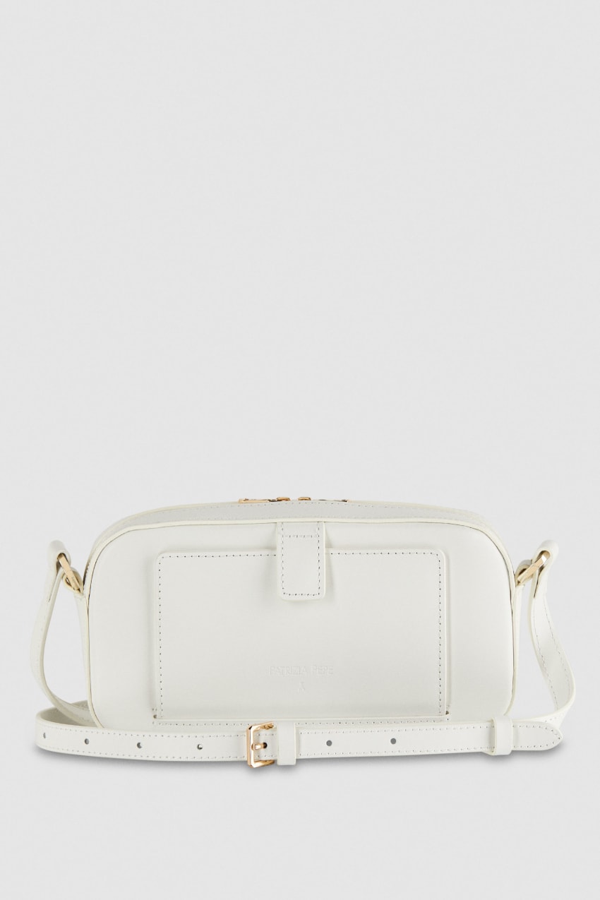 White Patrizia Pepe Small Graphic Case Shoulder Bag | IOV123956