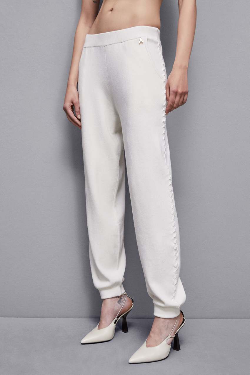 White Patrizia Pepe Soft Viscose Joggers | TON428971