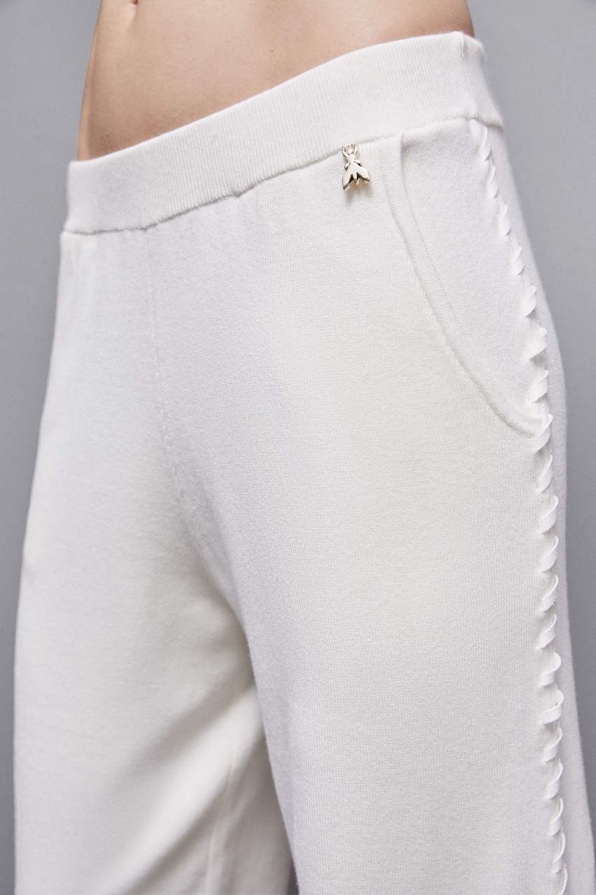 White Patrizia Pepe Soft Viscose Joggers | TON428971