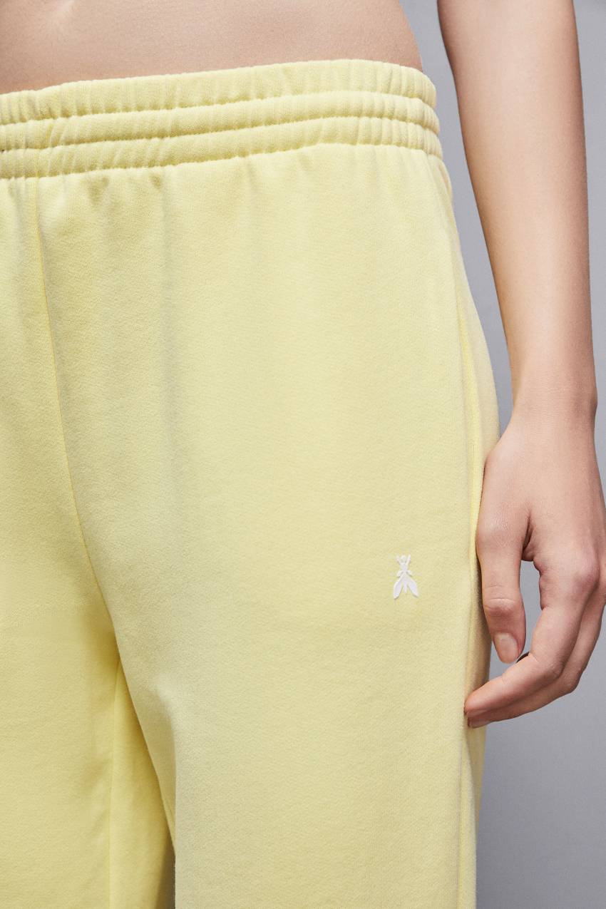 Yellow Patrizia Pepe Cotton Fleece Jogger Pants | QRN845692