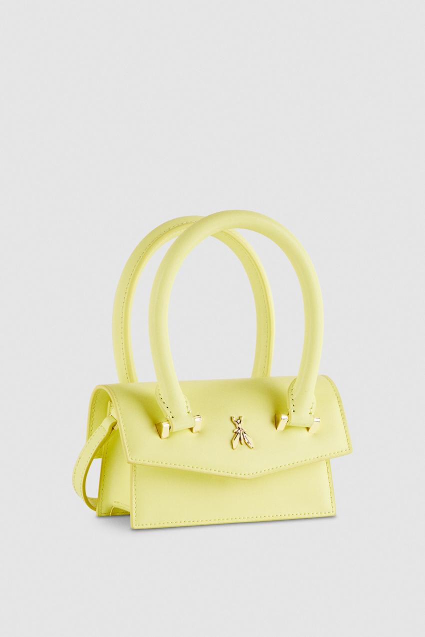 Yellow Patrizia Pepe Fly Bamby Leather Mini Shoulder Bag | GNI054816