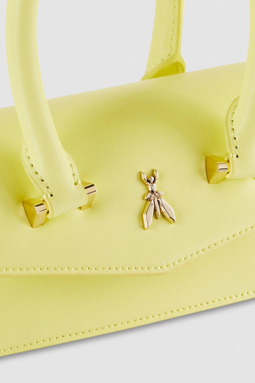 Yellow Patrizia Pepe Fly Bamby Leather Mini Shoulder Bag | GNI054816