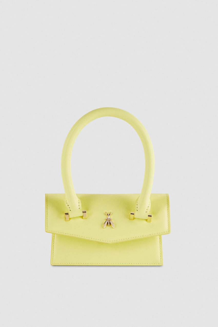 Yellow Patrizia Pepe Fly Bamby Leather Mini Shoulder Bag | GNI054816