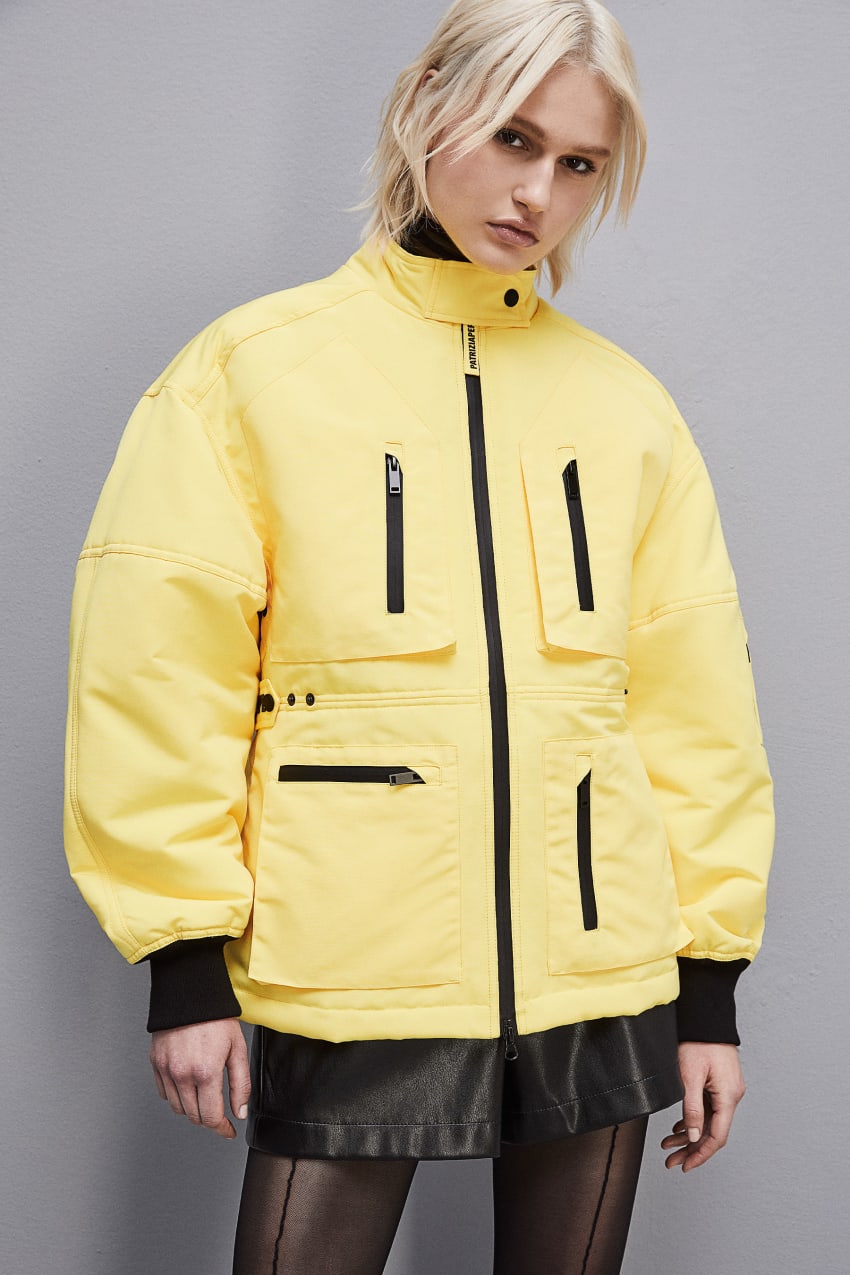 Yellow Patrizia Pepe Technical Nylon Over Jacket | FMA052973